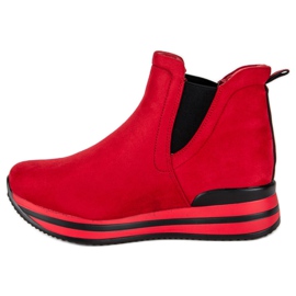 Bestelle Stivali Jodhpur sulla piattaforma rosso 1
