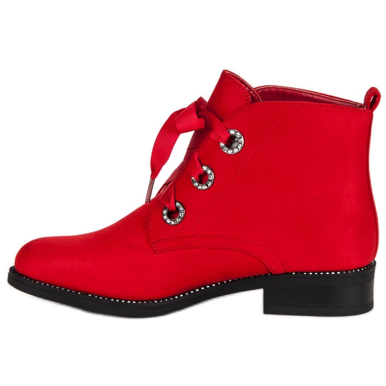 Seastar Stivaletti in camoscio allacciati rosso 1