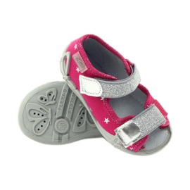 Befado scarpe per bambini sandali pantofole 242p085 grigio rosa 3