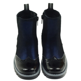 Stivali neri Ren But 3313 isolati nero blu navy 3