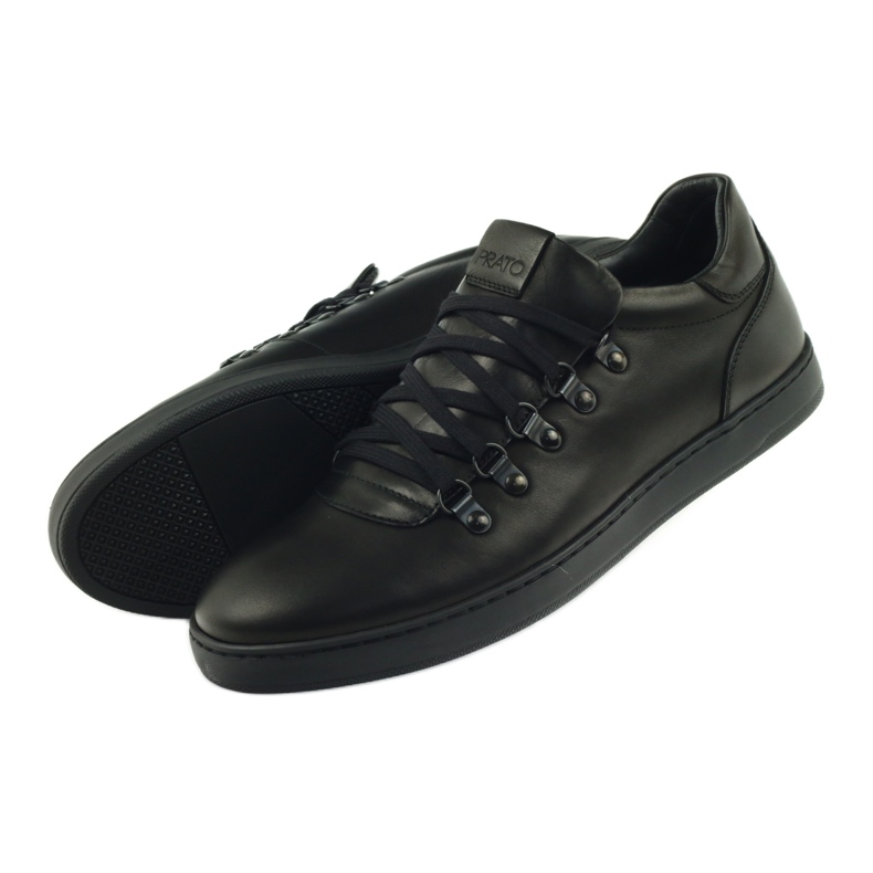 Pilpol Scarpe in pelle sportiva nera PC051 nero 5