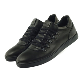 Pilpol Scarpe in pelle sportiva nera PC051 nero 4