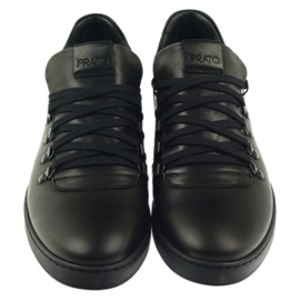 Pilpol Scarpe in pelle sportiva nera PC051 nero 3