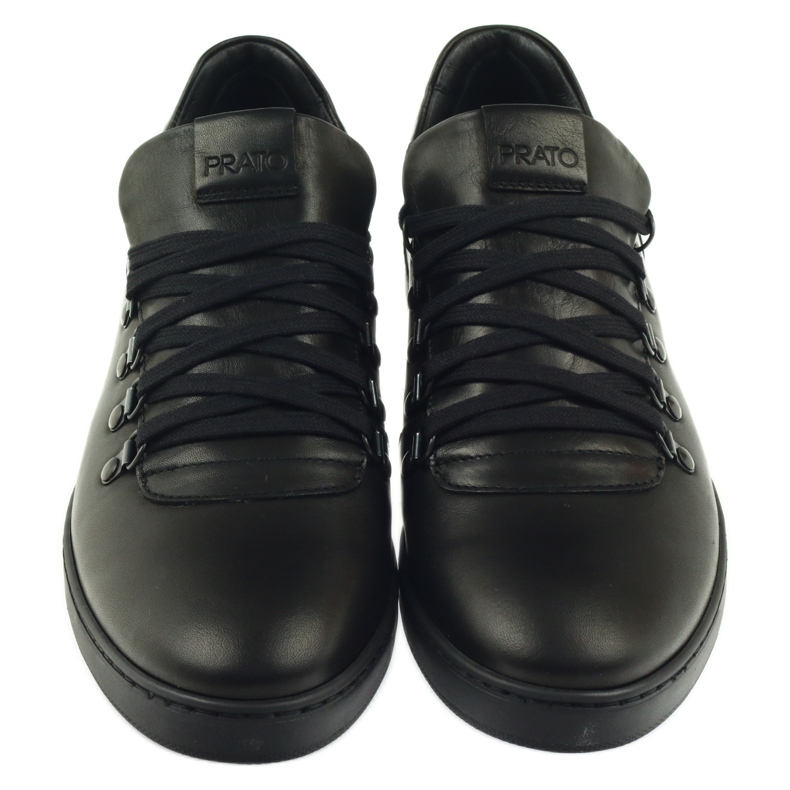 Pilpol Scarpe in pelle sportiva nera PC051 nero 3