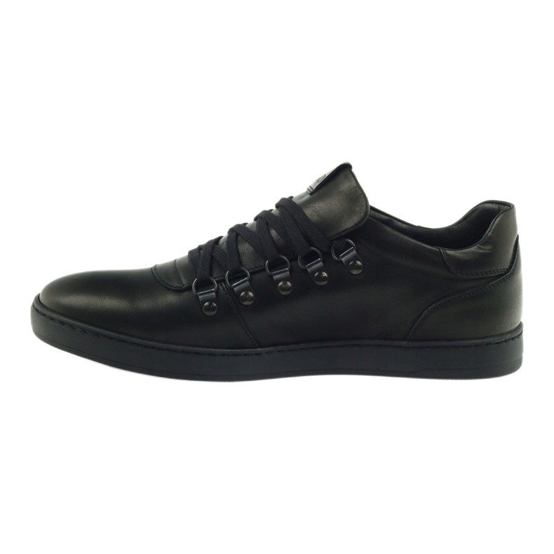 Pilpol Scarpe in pelle sportiva nera PC051 nero 2