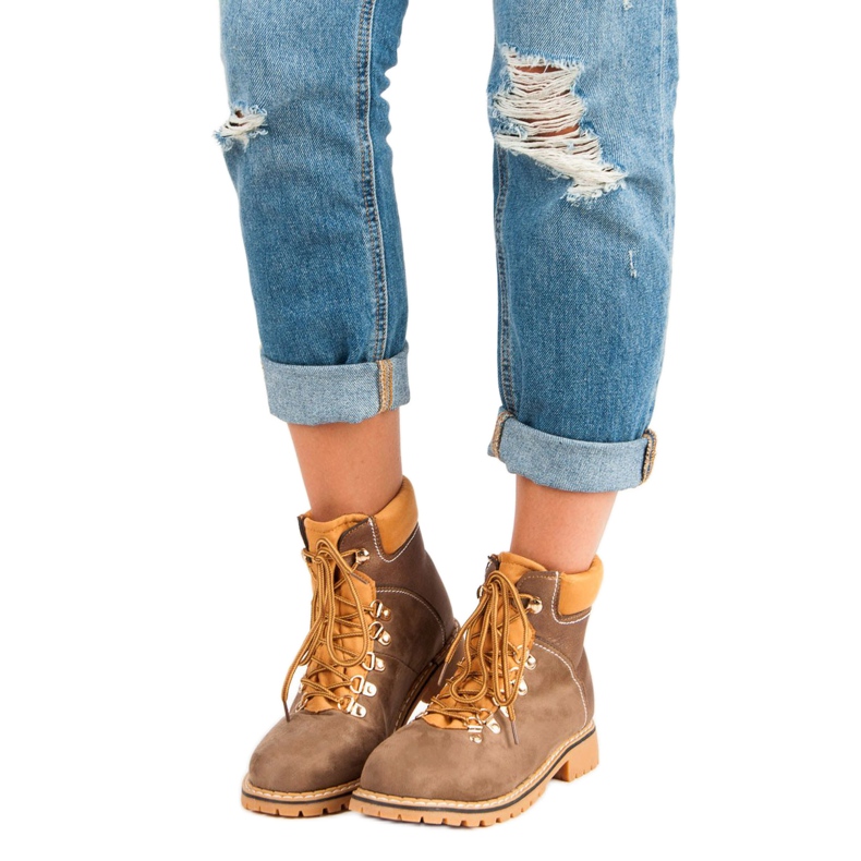 Scarponi da trekking marroni da donna marrone 1