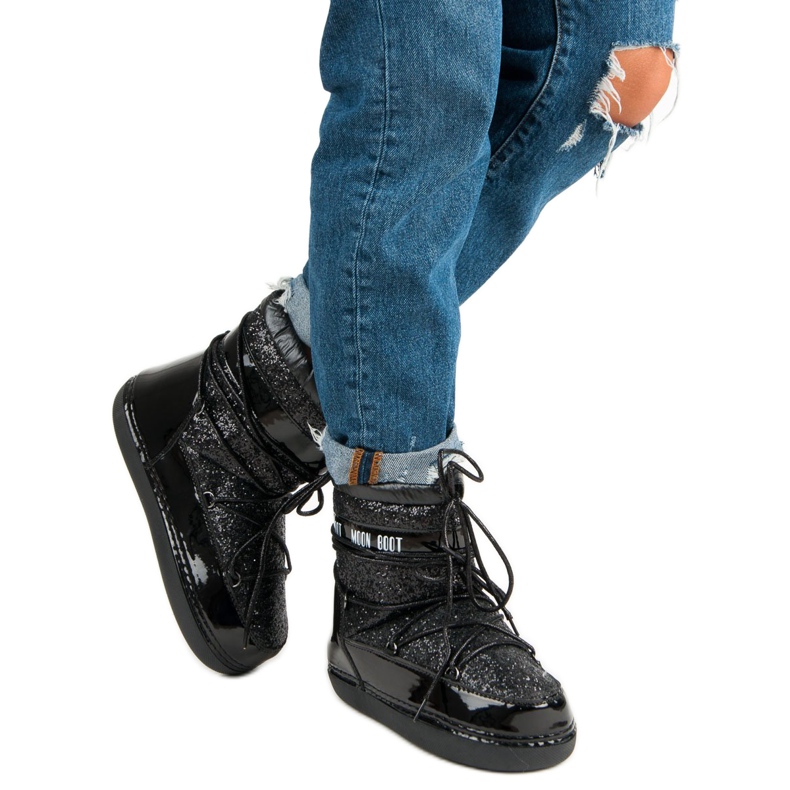 Stivali da neve neri alla moda nero 2