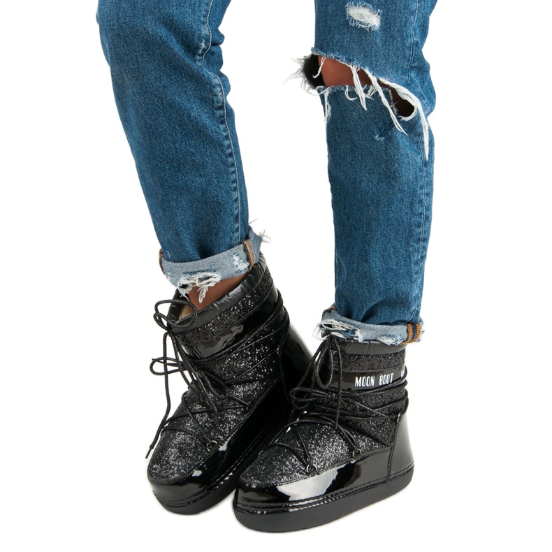 Stivali da neve neri alla moda nero 1