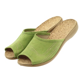 Pantofole per scarpe da donna Befado 254D021 pantofole verde 4