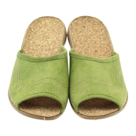 Pantofole per scarpe da donna Befado 254D021 pantofole verde 3