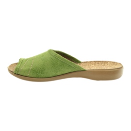 Pantofole per scarpe da donna Befado 254D021 pantofole verde 2
