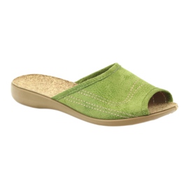 Pantofole per scarpe da donna Befado 254D021 pantofole verde 1