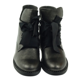 Stivali con fiocco Sergio Leone 305 grigio 3