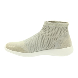 American Club Scarpe sportive americane da donna 17044 beige argento giallo 2