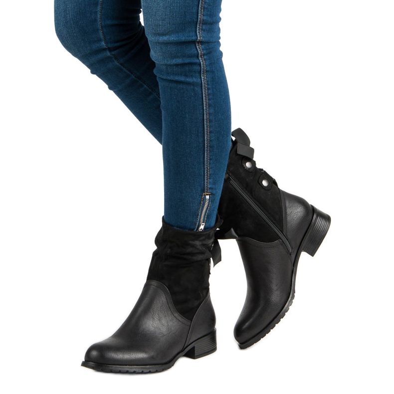 Forever Folie Stivali neri alla moda nero 1