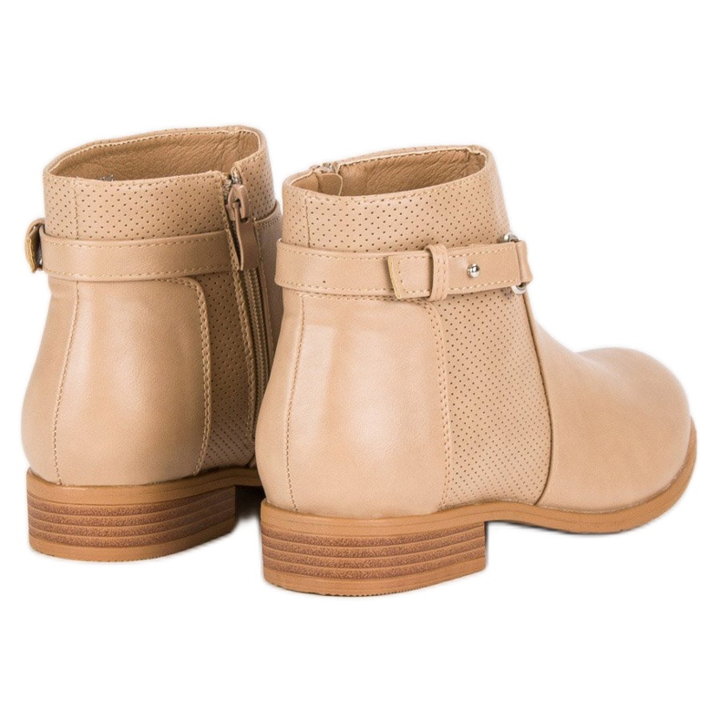 Abloom Stivaletti beige con cerniera nero marrone 1