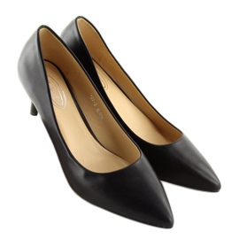Décolleté tacco basso nero 123-3 Nero 1