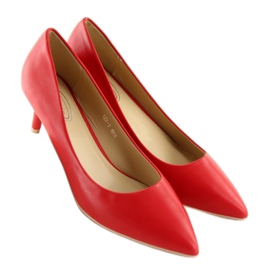 Décolleté tacco basso rosso 123-3 Rosso 1