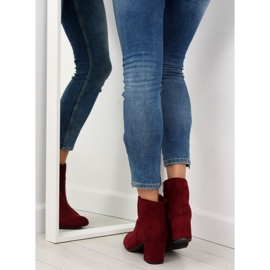 Stivali bordeaux con tacco alto F780 vino rosso 1
