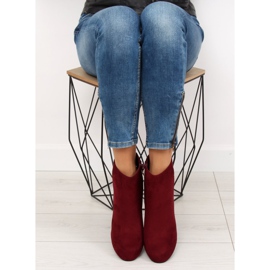 Stivali bordeaux con tacco alto F780 vino rosso 2