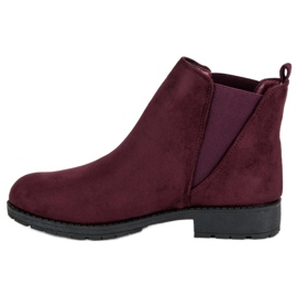 Via Giulia  Stivali Jodhpur in camoscio rosso 1