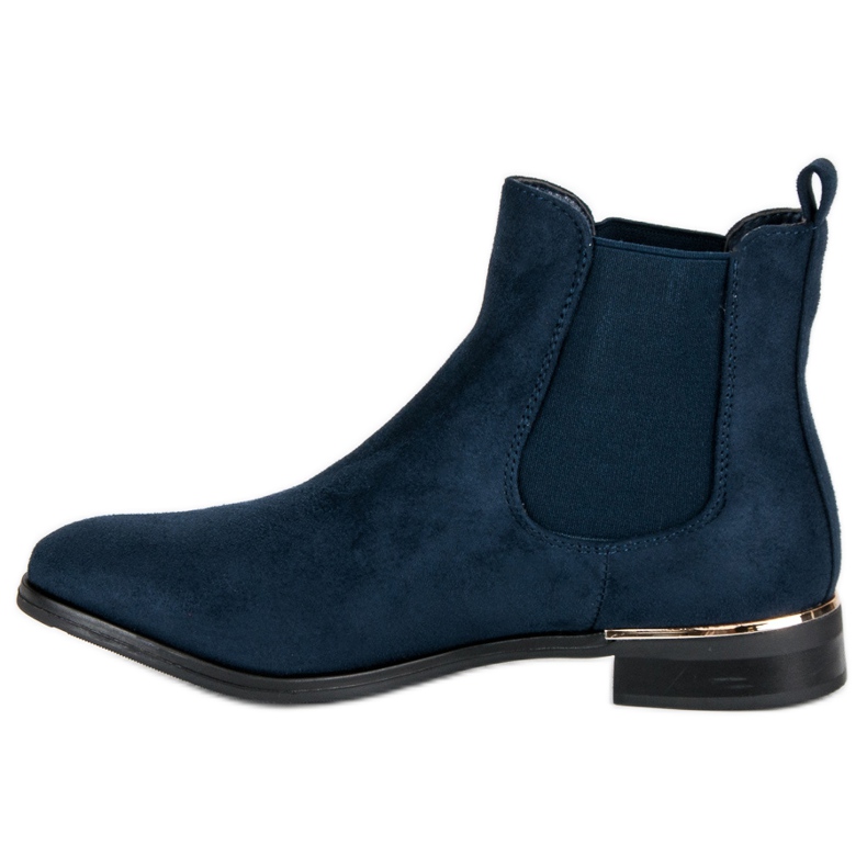 SDS Stivaletti Chelsea in camoscio blu navy 1