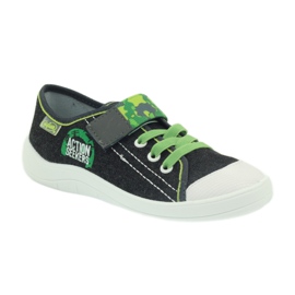 Befado scarpe per bambini pantofole sneakers 251y102 nero verde 1