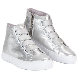 Sneakers argento sopra la caviglia grigio 1