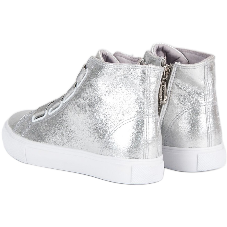 Sneakers argento sopra la caviglia grigio 2