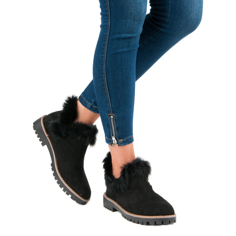 Forever Folie Stivaletti slip-on in camoscio nero 2