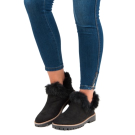 Forever Folie Stivaletti slip-on in camoscio nero 1