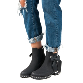 Ideal Shoes Stivaletti Chelsea neri alla moda nero 1
