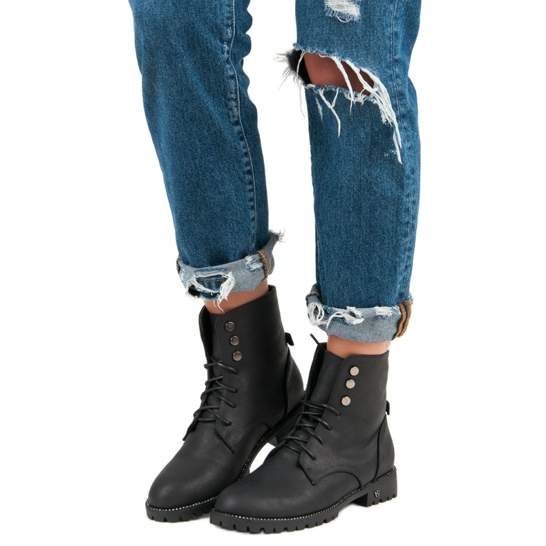 Balada Stivali da lavoro con lacci nero 1