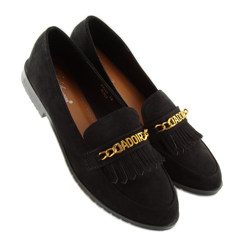 Nero Mocassini neri da donna HW308 Black 1