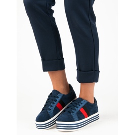 Scarpe da ginnastica sulla piattaforma VICES blu 1