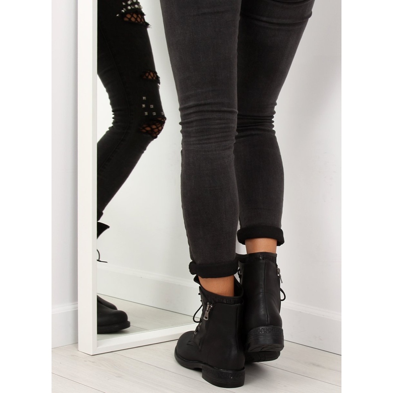 Stivali da donna militari neri CLS-31 Black nero 2