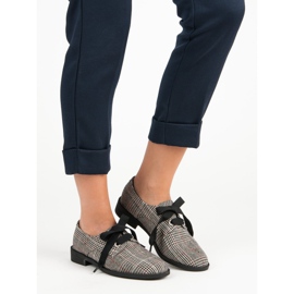 Scarpe a quadri annodate VICES grigio 1