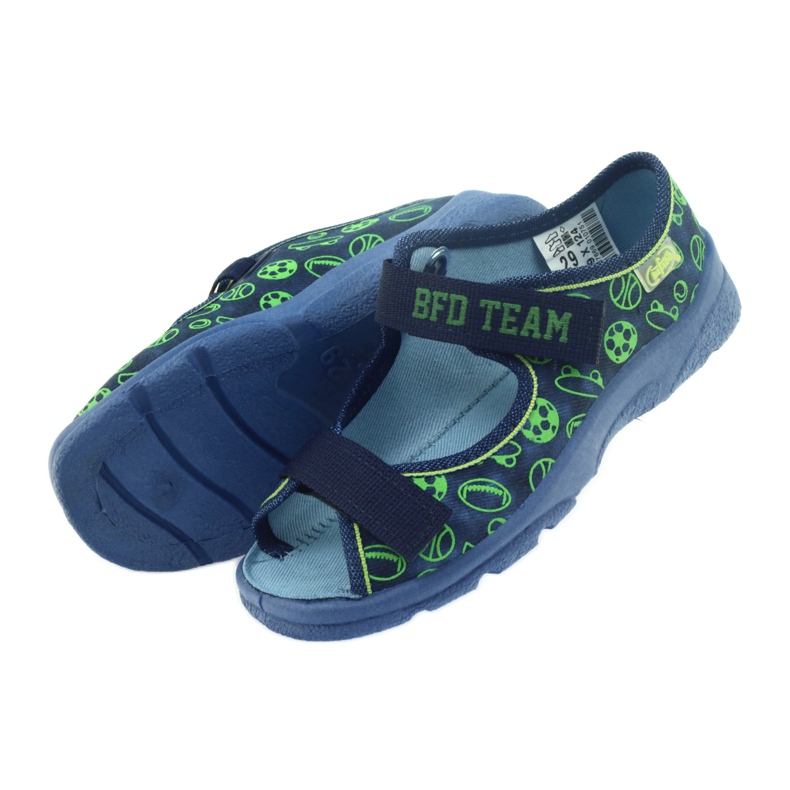 Befado scarpe per bambini sandali pantofole 969x124 verde blu navy 4