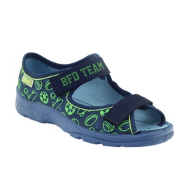Befado scarpe per bambini sandali pantofole 969x124 verde blu navy 1