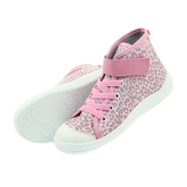 Scarpe da bambino Befado sneakers 268x057 rosa grigio 4