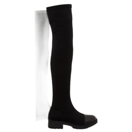Stivali neri elastici RB12 neri nero 2