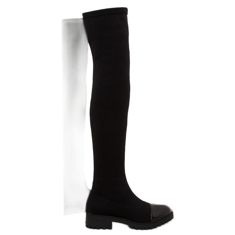 Stivali neri elastici RB12 neri nero 2