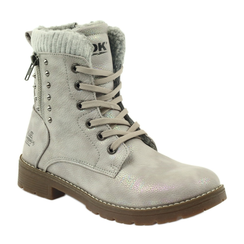 DK Stivali Timberki su pelliccia grigio perla 1
