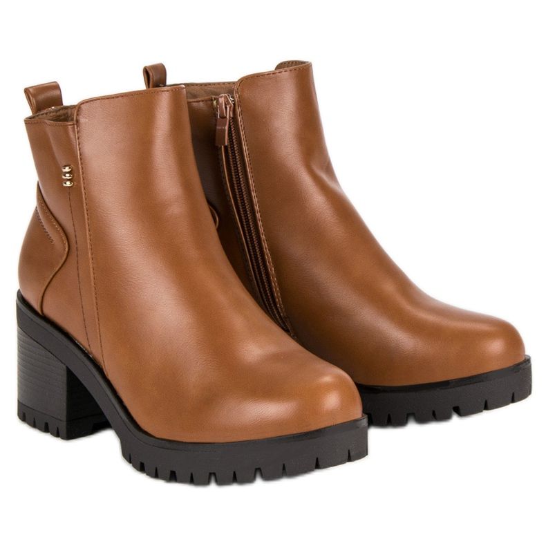 Tacchi alti cammello marrone 1