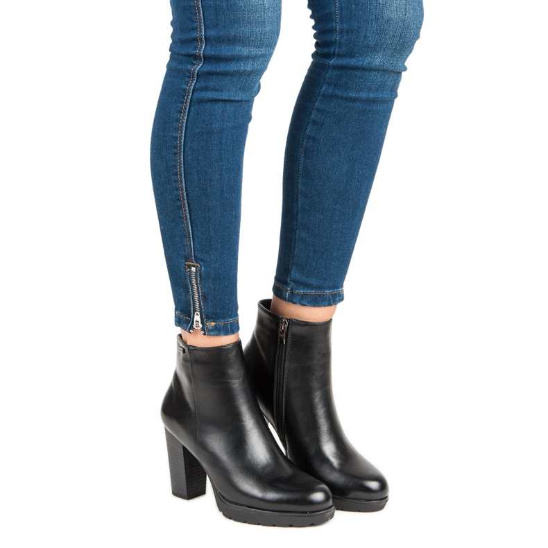 Weide Stivaletti neri sul post nero 2