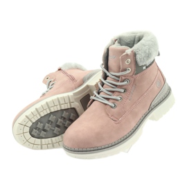 American Club Stivali americani stivaletti stivali invernali 708122 grigio rosa 4