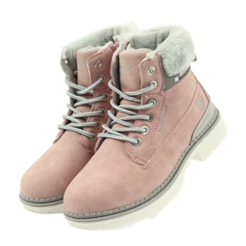 American Club Stivali americani stivaletti stivali invernali 708122 grigio rosa 3