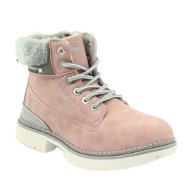 American Club Stivali americani stivaletti stivali invernali 708122 grigio rosa 1
