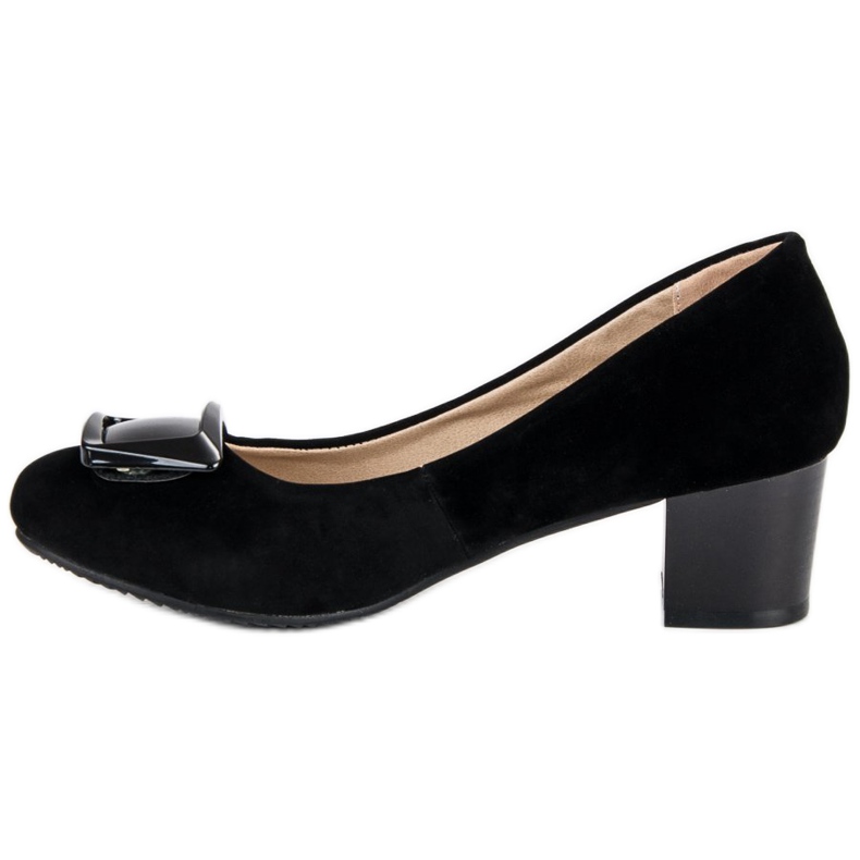 J. Star Décolleté in camoscio nero 1