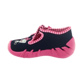 Scarpe per bambini Befado pantofole 110p330 blu navy rosa 2
